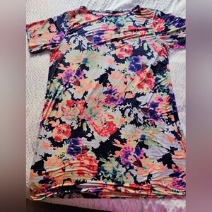 Boohoo Pink and Purple Relaxed Graphic Tee